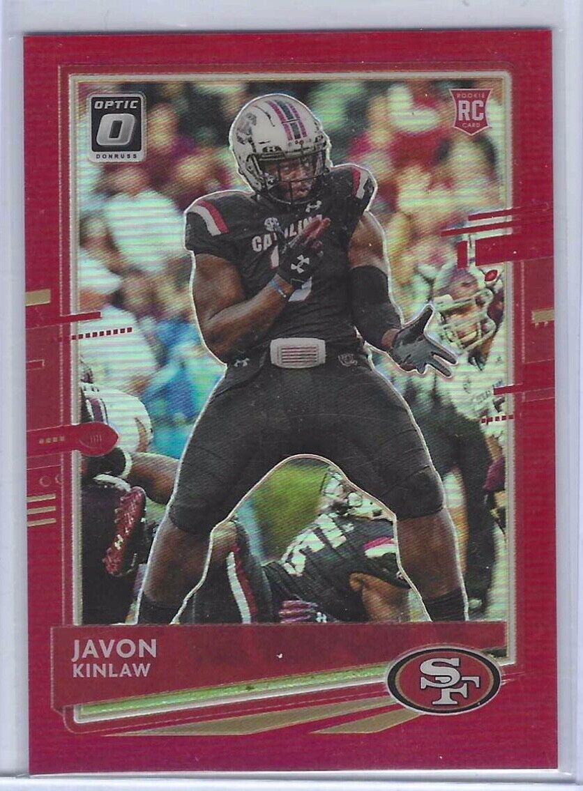 JAVON KINLAW 2020 DONRUSS OPTIC RED HOLO PRIZM RC #D /99