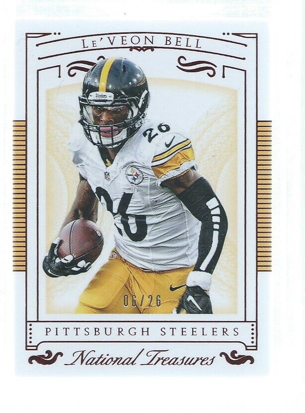 LE'VEON BELL 2015 PANINI NATIONAL TREASURES RED #D 6/26