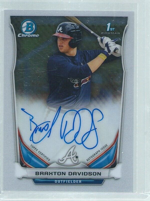 BRAXTON DAVIDSON 2014 BOWMAN CHROME 1ST ON CARD AUTO PROSPECT