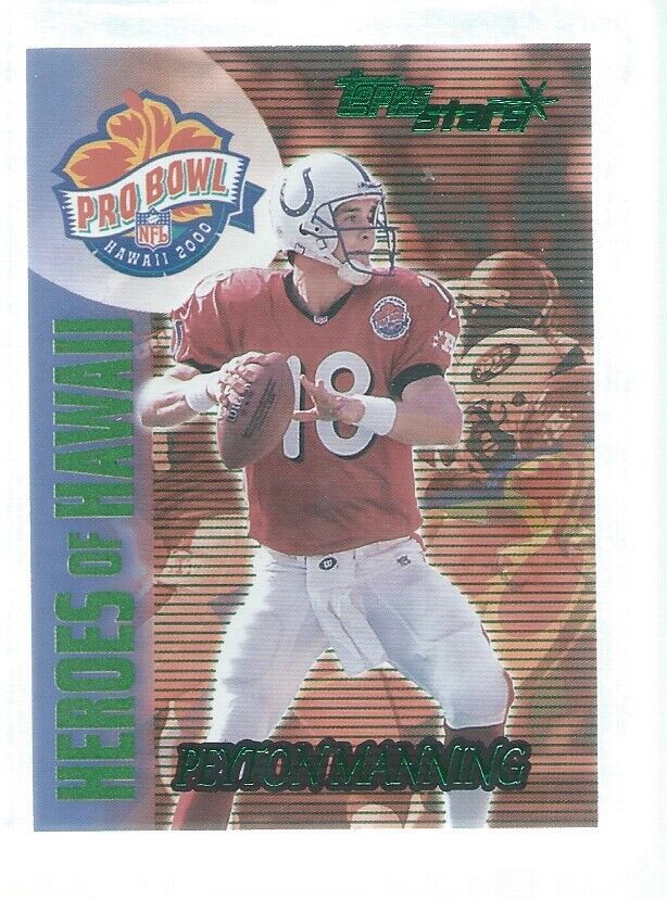 PEYTON MANNING 2000 TOPPS STARS HEROES OF HAWAII PRO BOWL GREEN #D 112/299