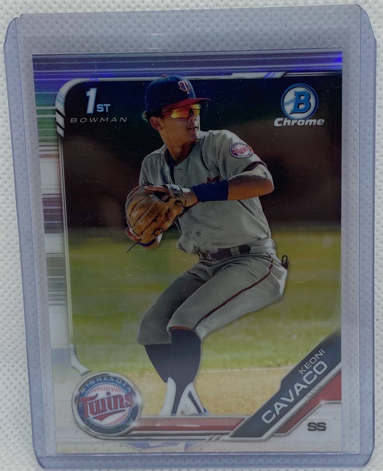 KEONI CAVACO 2019 TOPPS 1ST BOWMAN PROSPECT CHROME REFRACTOR #BDC-65