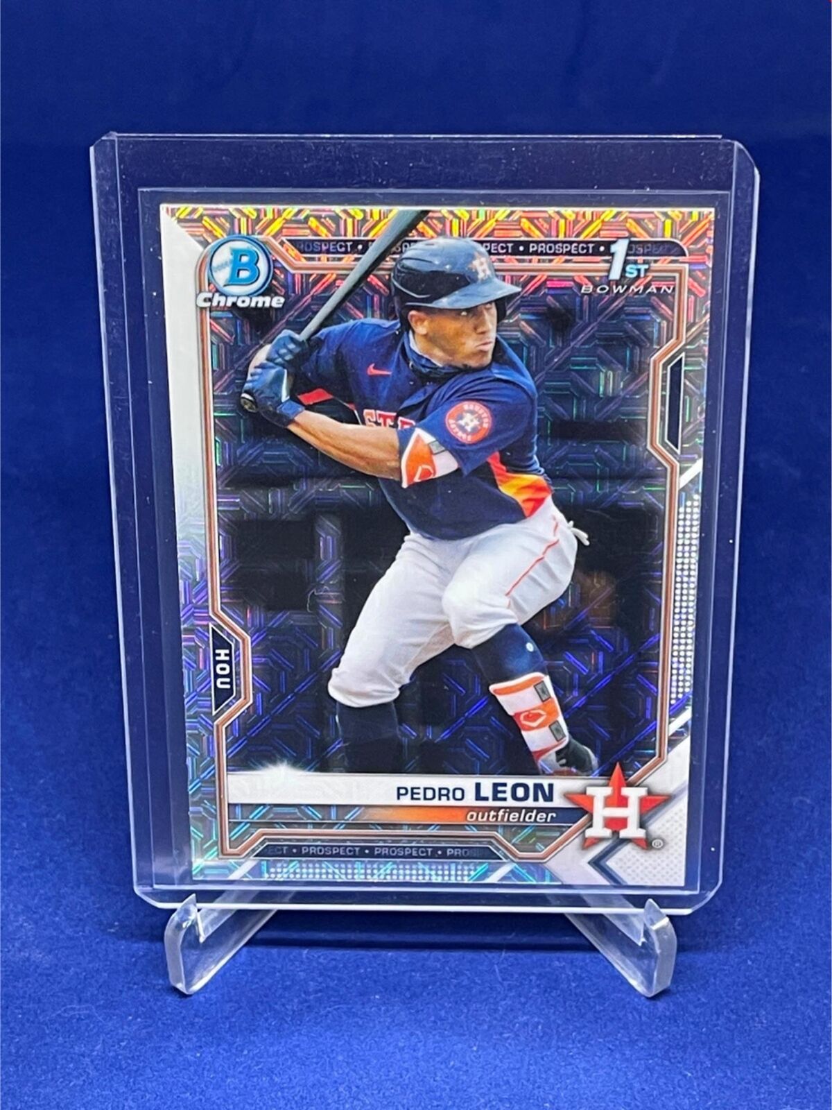 PEDRO LEON 2021 TOPPS BOWMAN CHROME 1ST BOWMAN MEGA BOX REFRACTOR # 189