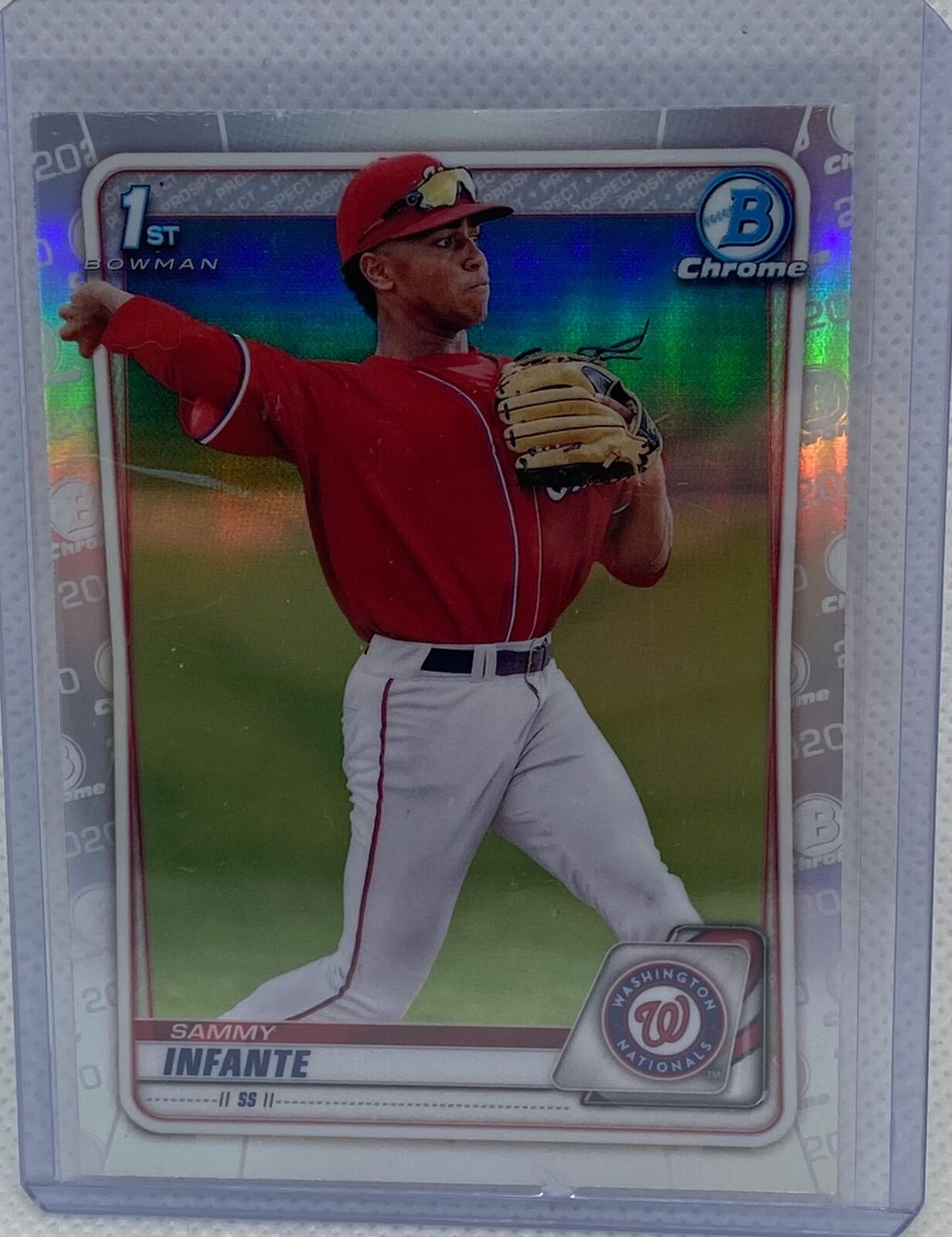 SAMMY INFANTE 2020 TOPPS 1ST BOWMAN PROSPECT CHROME REFRACTOR #BD-48
