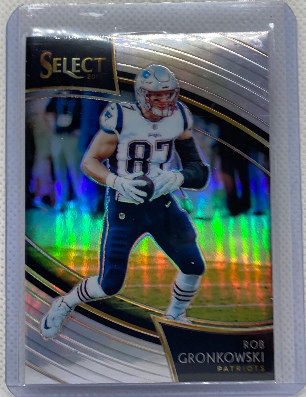 ROB GRONKOWSKI 2018 PANINI SELECT SILVER FIELD LEVEL PRIZM #285