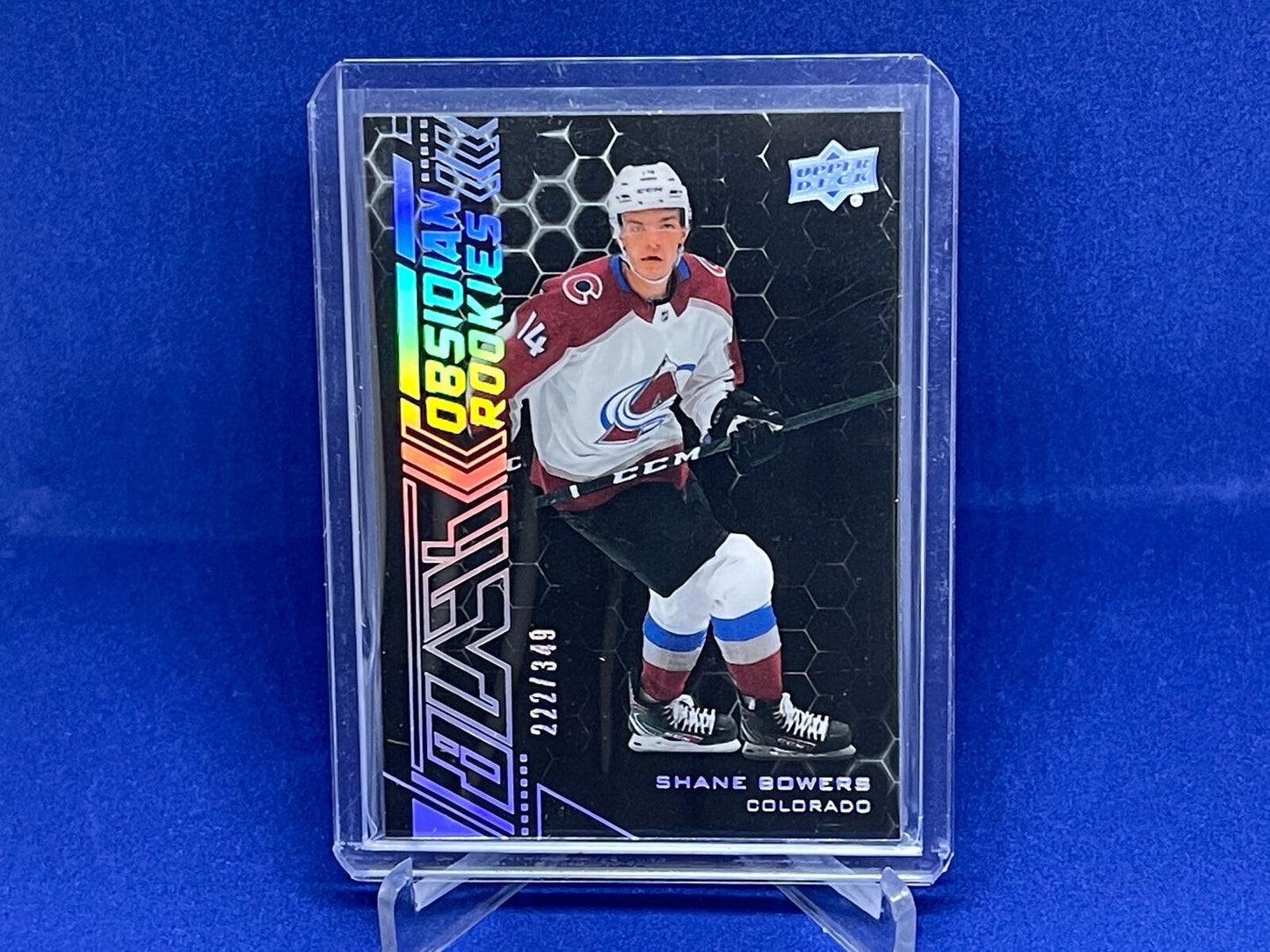 SHANE BOWERS 2020-21 UPPER DECK BLACK OBSIDIAN ROOKIES RC #D 222/349
