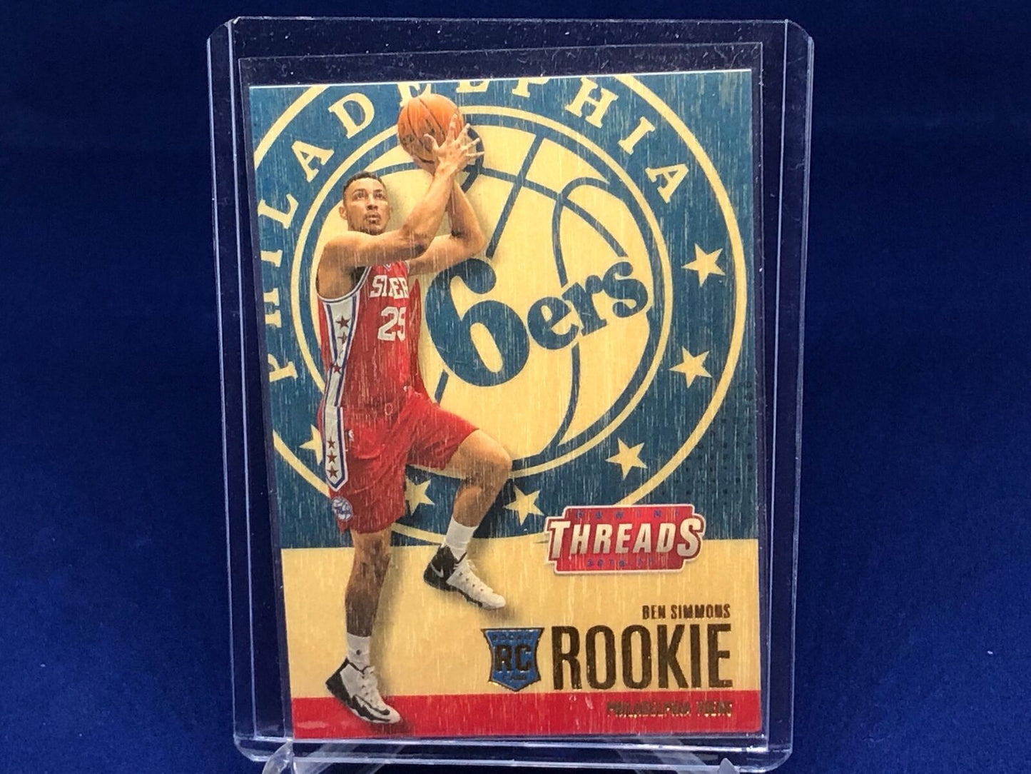 BEN SIMMONS 2016-17 PANINI THREADS WOOD ROOKIE RC # 248