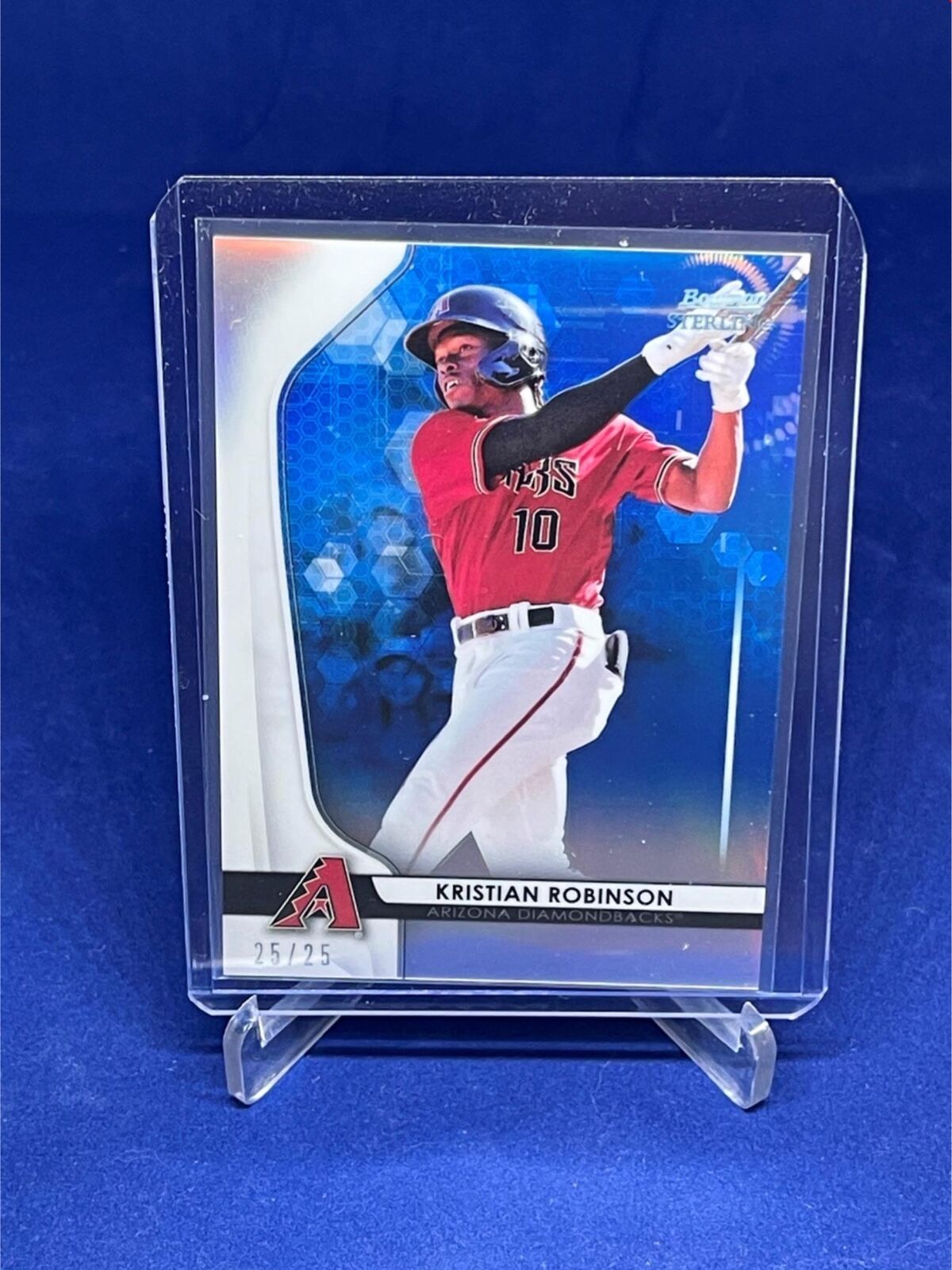KRISTIAN ROBINSON 2020 TOPPS BOWMAN STERLING BLUE REFRACTOR PROSPECT #D 25/25