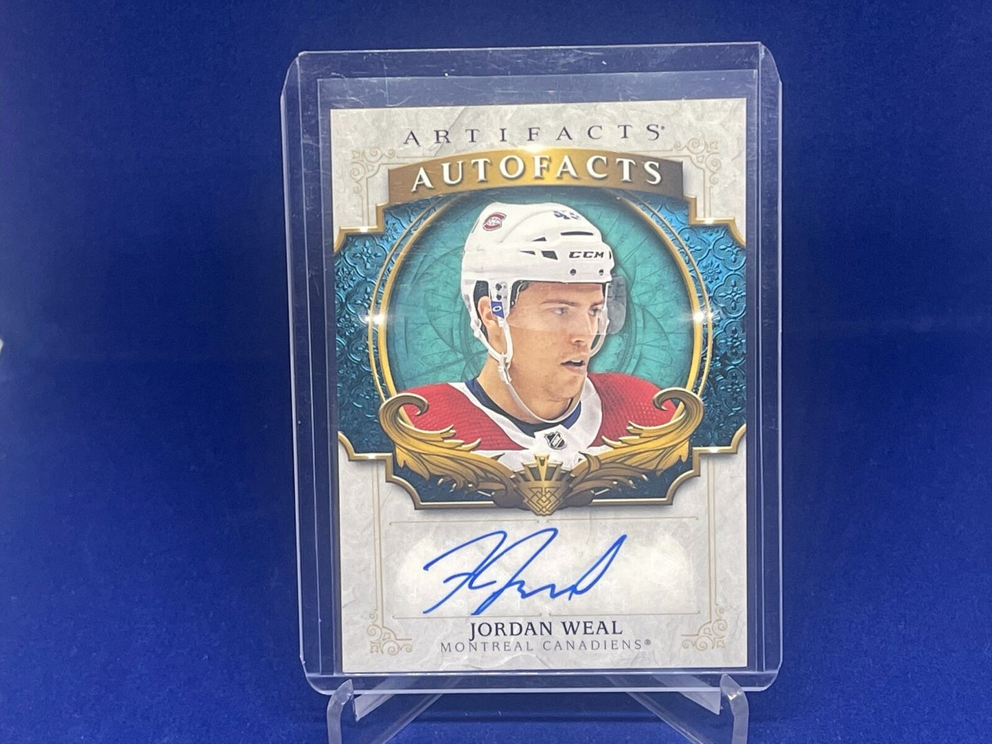 JORDAN WEAL 2020-21 UPPER DECK ARTIFACTS AUTOFACTS AUTOGRAPH AUTO