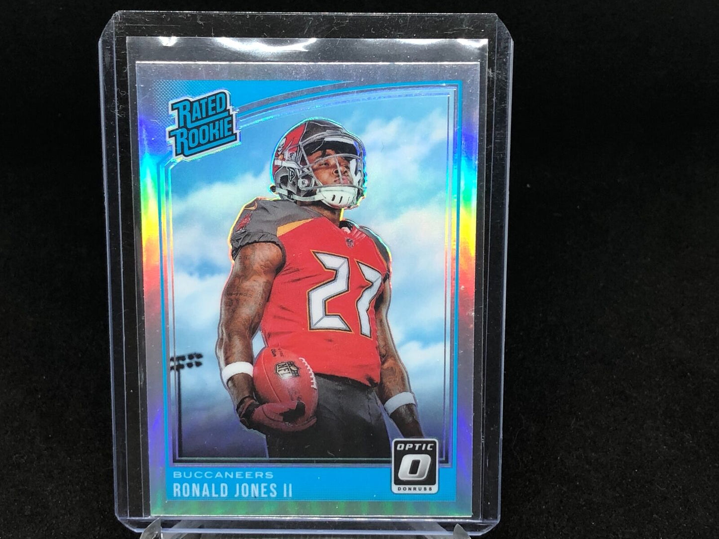 RONALD JONES II 2018 PANINI DONRUSS OPTIC SILVER HOLO RATED ROOKIE RC # 159