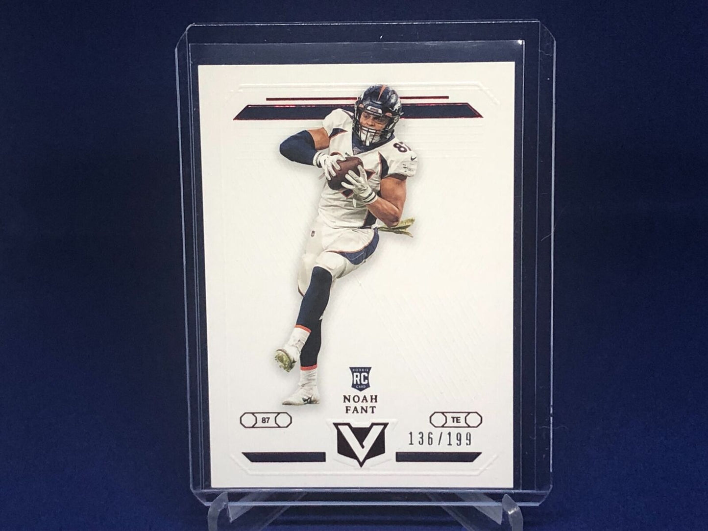 NOAH FANT 2019 CHRONICLES VERTEX RED RC ROOKIE #D 136/199