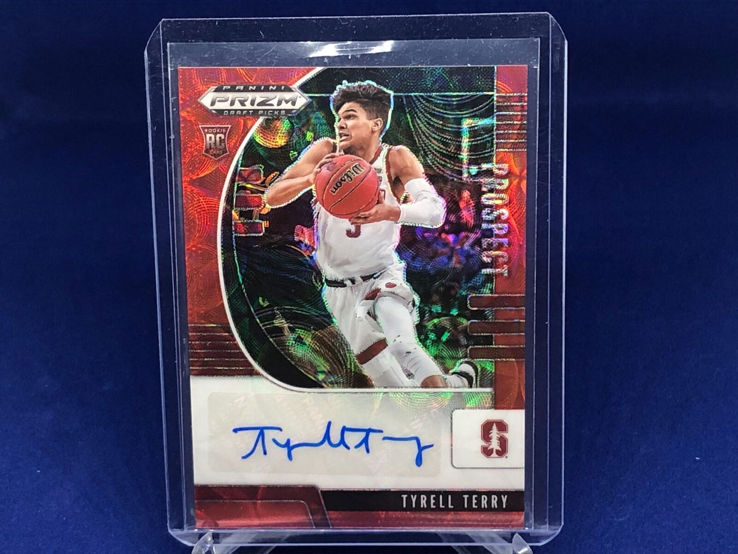 TYRELL TERRY 2020-21 PANINI PRIZM DRAFT PICKS RED SCOPE PRIZM AUTO RC #D 8/88