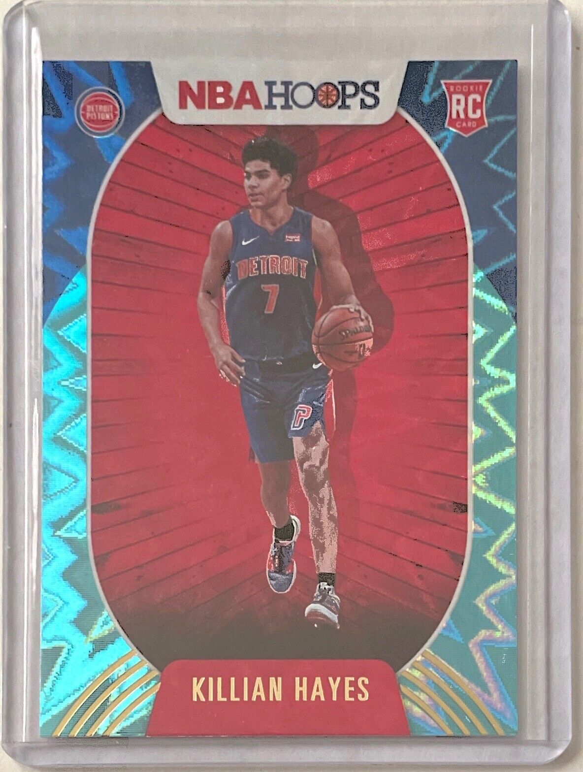 KILLIAN HAYES 2020-21 PANINI HOOPS TEAL EXPLOSION ROOKIE RC #241