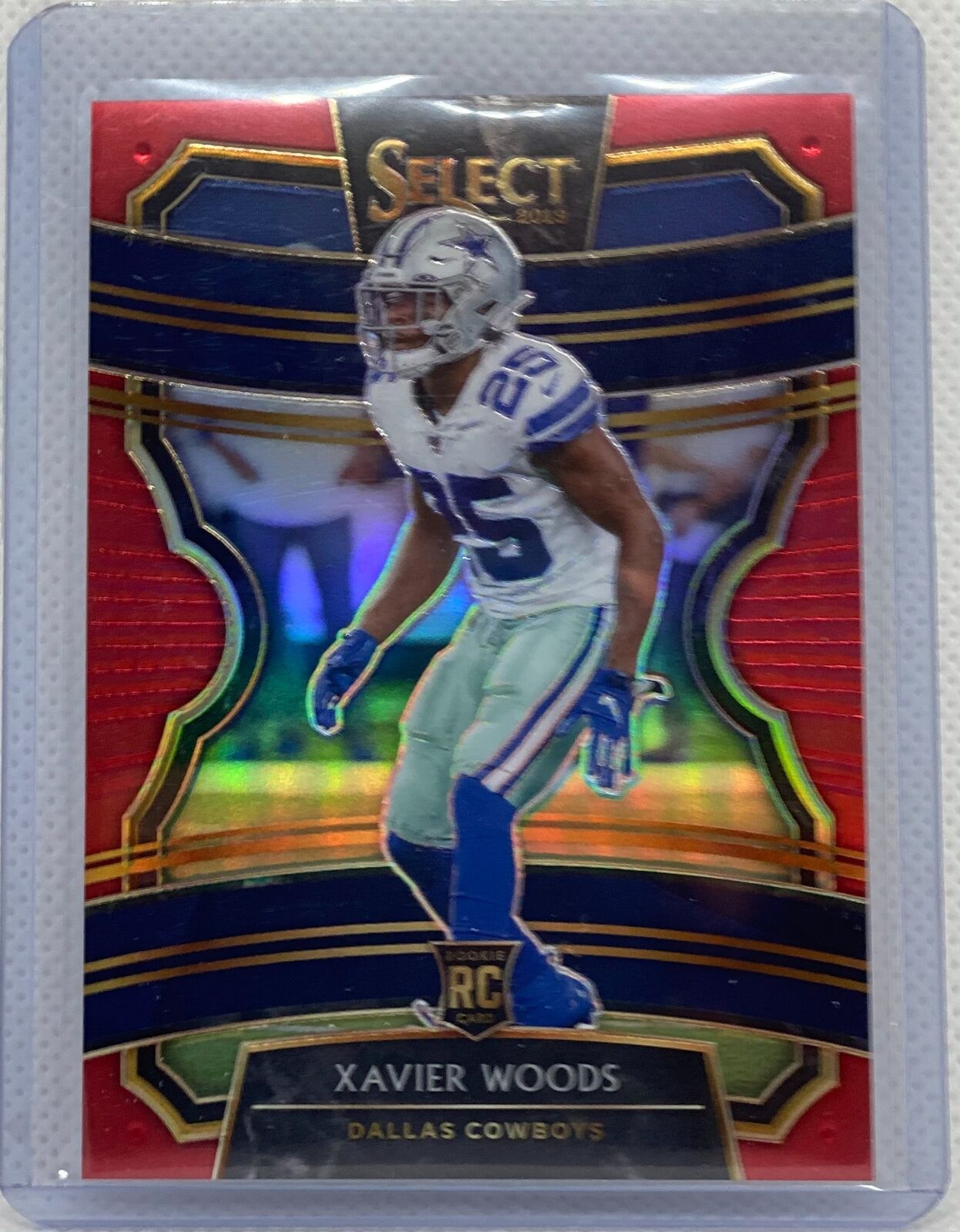 XAVIER WOODS 2019 PANINI SELECT RED PRIZM ROOKIE RC #D 094/99