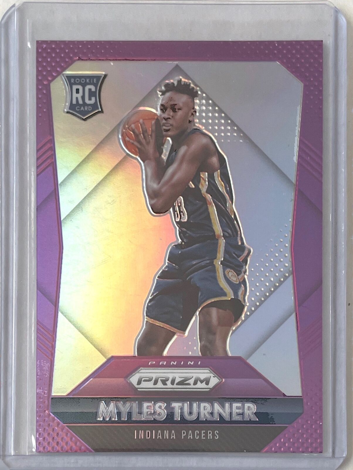 MYLES TURNER 2015-16 PANINI PRIZM PURPLE PRIZM ROOKIE RC #D 95/99