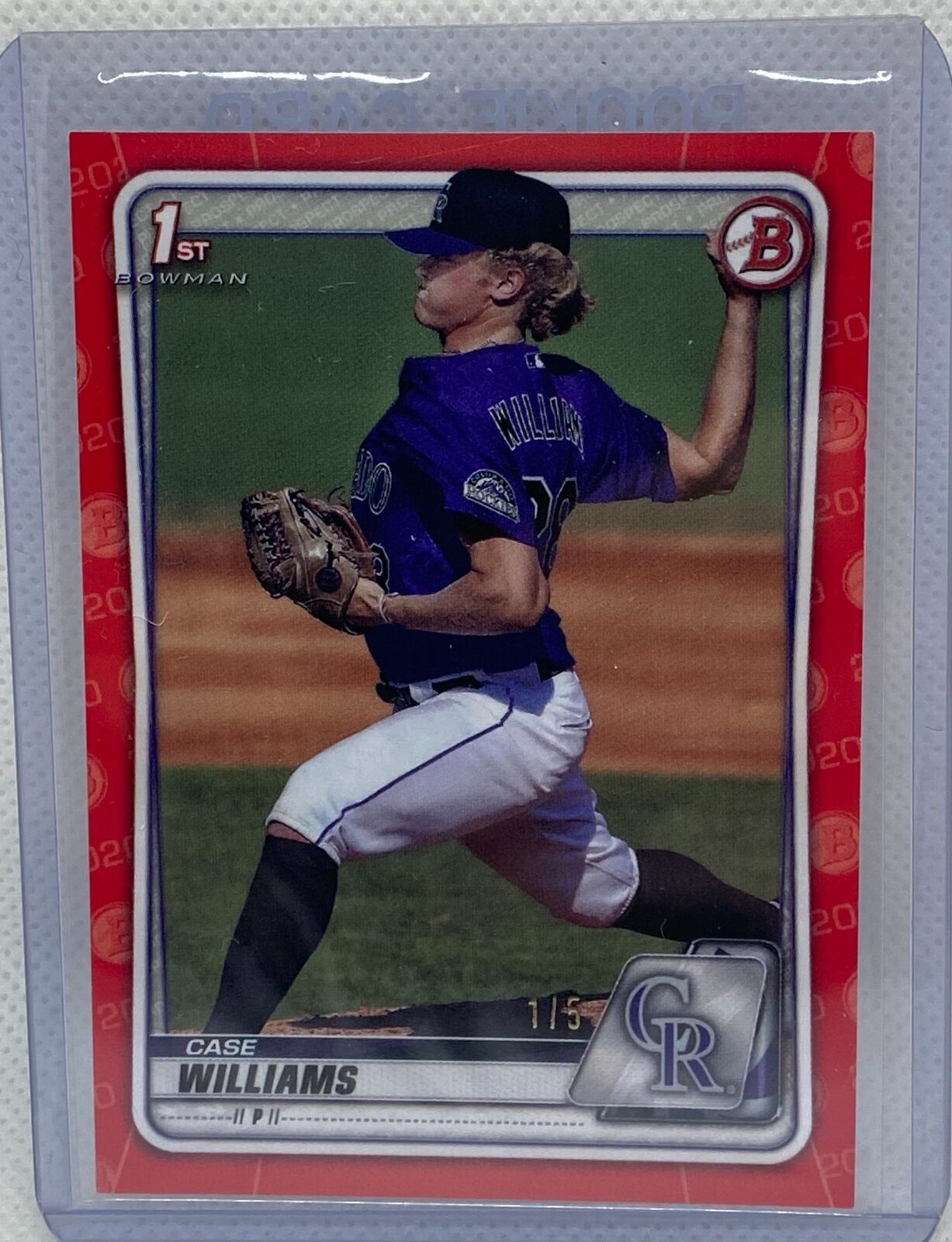 CASE WILLIAMS 2020 TOPPS BOWMAN PROSPECTS RED PROSPECT #D 1/5