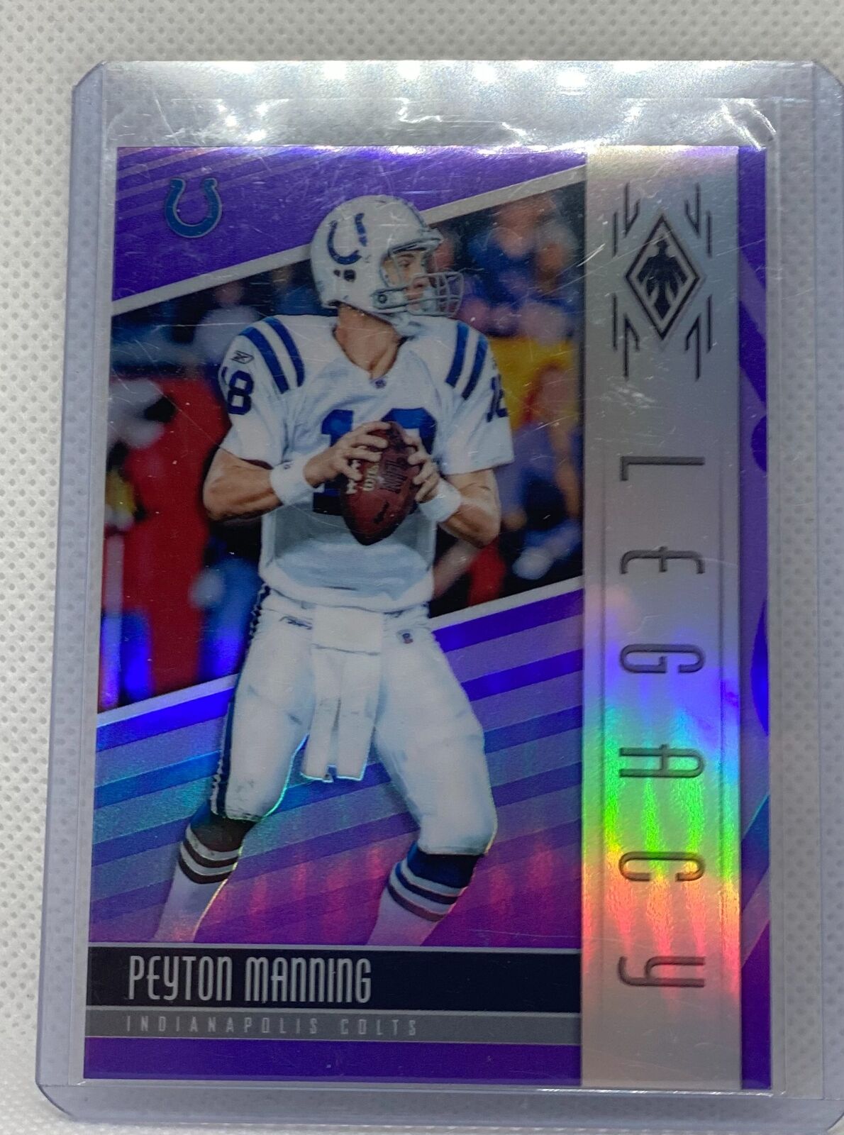 PEYTON MANNING 2017 PANINI PHOENIX PURPLE PRIZM LEGACY #D 66/75