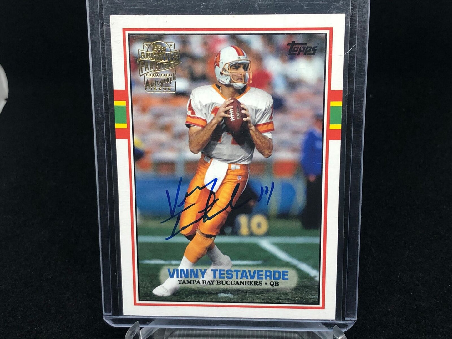 VINNY TESTAVERDE 2013 TOPPS ARCHIVES FAN FAVORITES ON CARD AUTO
