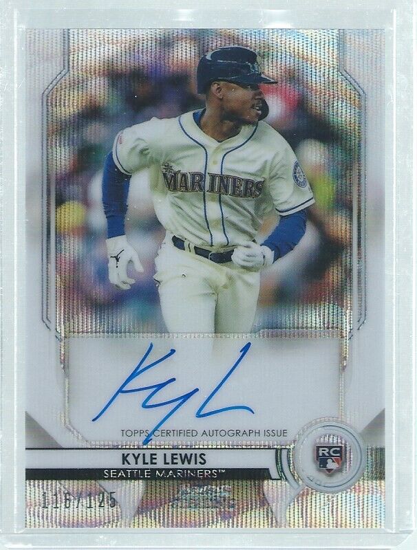 KYLE LEWIS 2020 BOWMAN STERLING ON CARD AUTO WAVE REFRACTOR ROOKIE RC #D 116/125