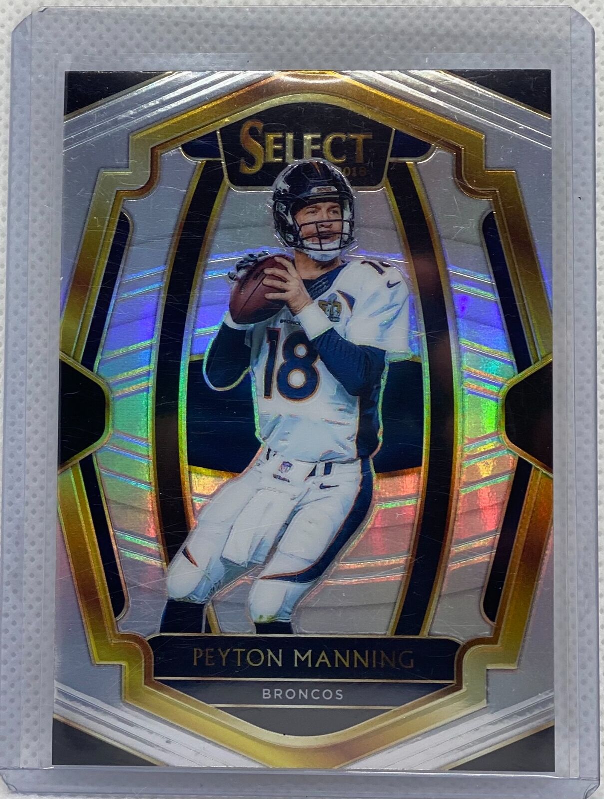 PEYTON MANNING 2018 PANINI SELECT SILVER PRIZM #187