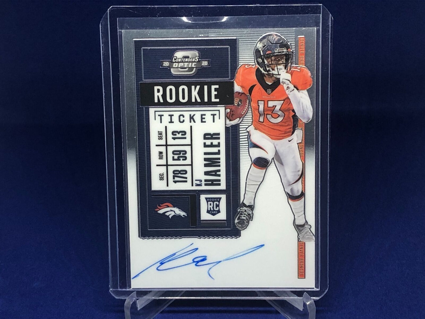 KJ HAMLER 2020 PANINI CONTENDERS OPTIC ROOKIE TICKET AUTO RC # 119