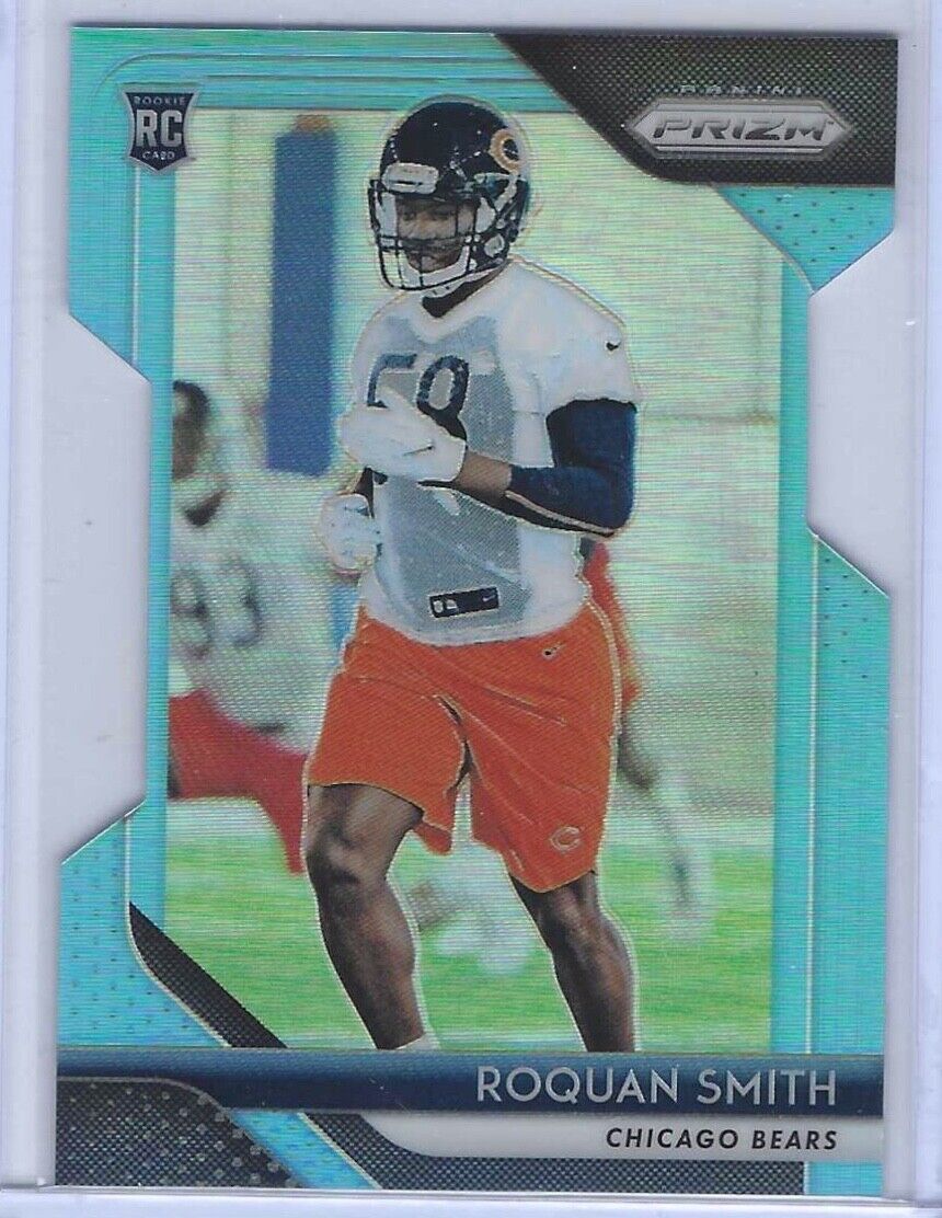 ROQUAN SMITH 2018 PANINI PRIZM LIGHT BLUE PRIZM DIE CUT RC #D /199