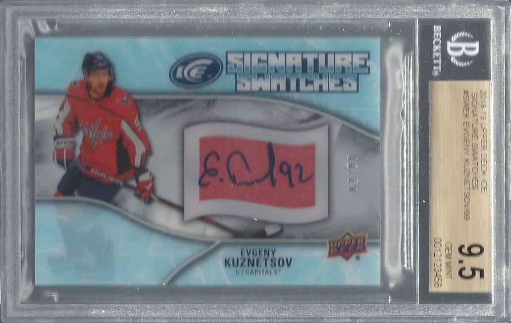EVGENY KUZNETSOV 2018-19 UPPER DECK ICE JERSEY AUTO /99 BGS 9.5 w/ 10 AU POP 1/1