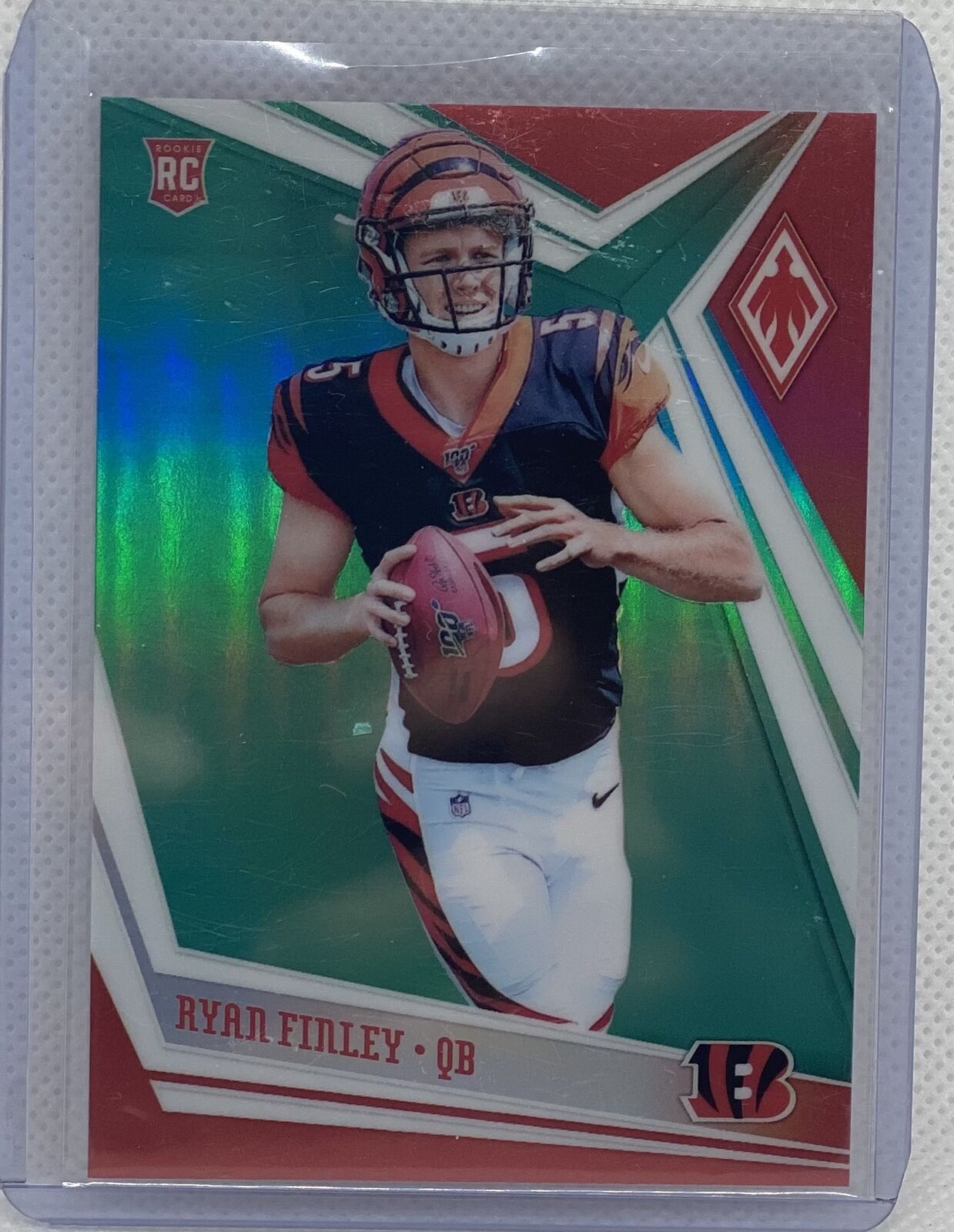 RYAN FINLEY 2019 PANINI PHOENIX GREEN PRIZM RC #D 10/25