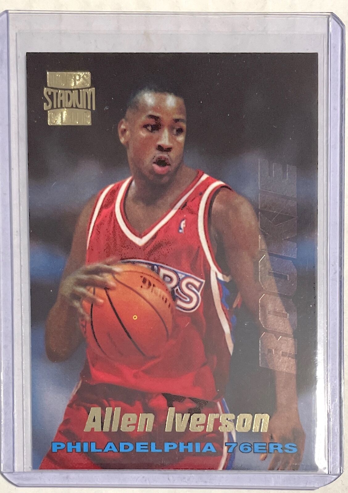 ALLEN IVERSON 1996-97 TOPPS STADIUM CLUB ROOKIE RC #R1