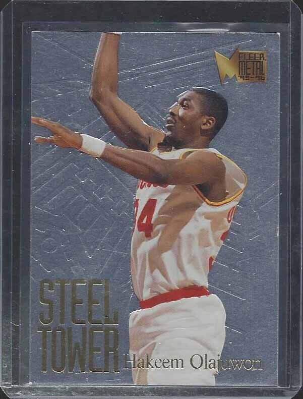 HAKEEM OLAJUWON 1995-96 FLEER METAL STEEL TOWER #6