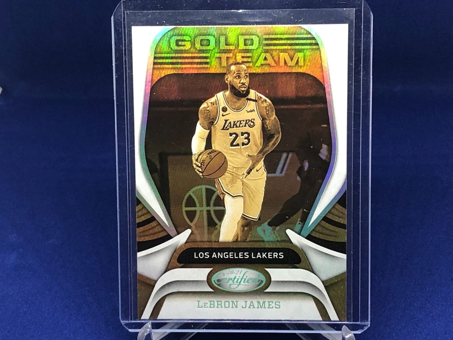 LEBRON JAMES 2020-21 PANINI CERTIFIED GOLD TEAM # 29