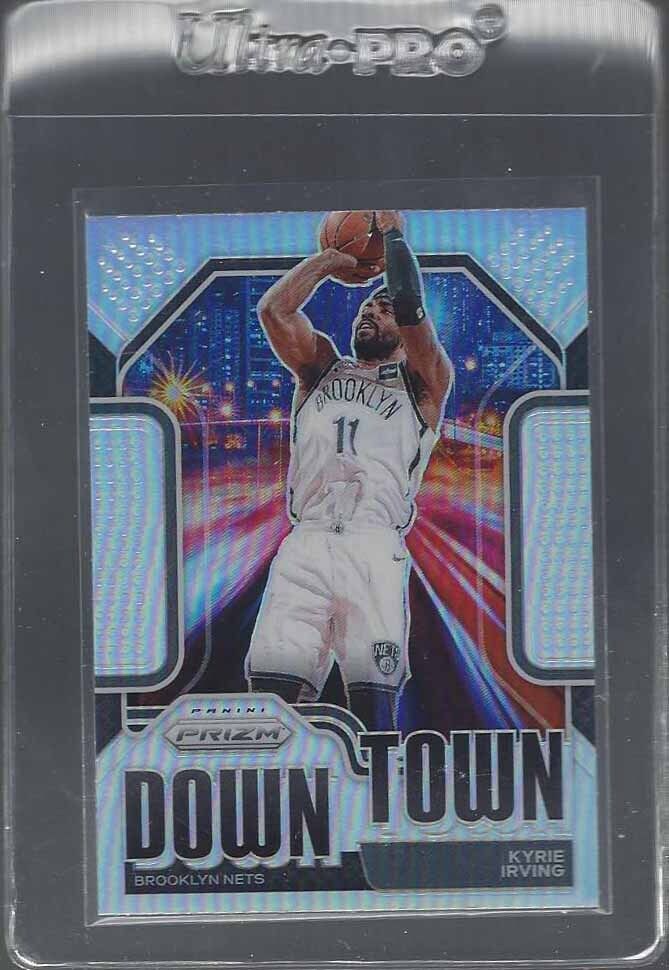KYRIE IRVING 2020-21 PANINI PRIZM DOWNTOWN DOWN TOWN SILVER PRIZMS SP #23