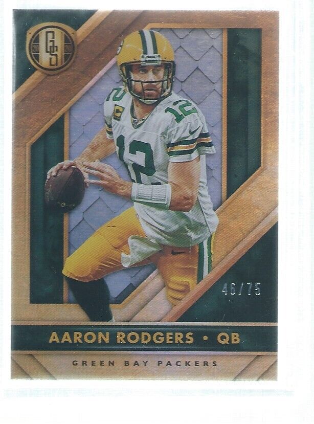 AARON RODGERS 2020 PANINI GOLD STANDARD PLATINUM #D 46/75