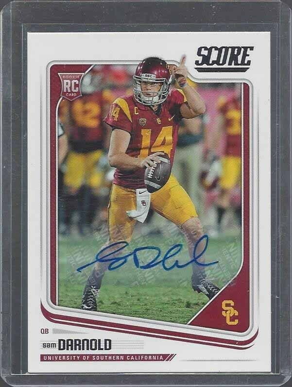 SAM DARNOLD 2018 SCORE SP RARE ROOKIE AUTO RC #349