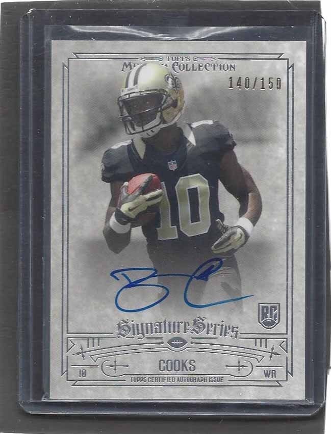 BRANDIN COOKS 2014 TOPPS MUSEUM ON CARD ROOKIE AUTO RC #D 140/150