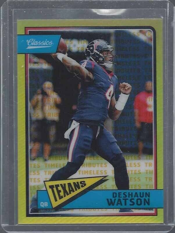 DESHAUN WATSON 2018 CLASSICS OPTICHROME PREMIUM GOLD REFRACTOR PRIZM #D 58/65