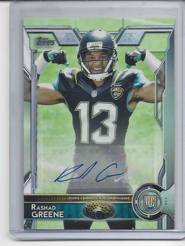 RASHAD GREENE 2015 TOPPS SP PHOTO VARIATION SHORT PRINT ROOKIE AUTO RC #495