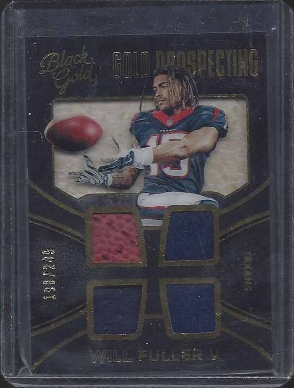 WILL FULLER 2016 BLACK GOLD PROSPECTING QUAD ROOKIE JERSEY BALL RC #D 198/249
