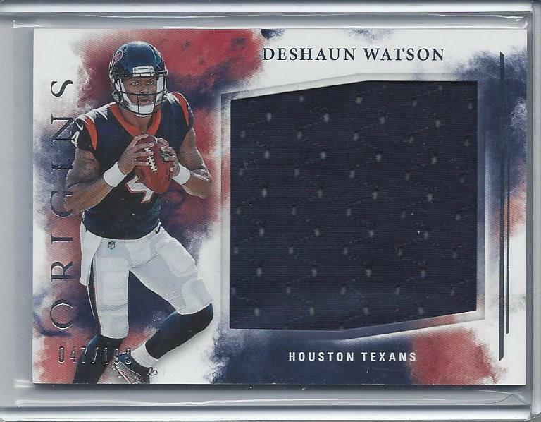 DESHAUN WATSON 2017 PANINI ORIGINS JUMBO ROOKIE JERSEY RC #D 47/199