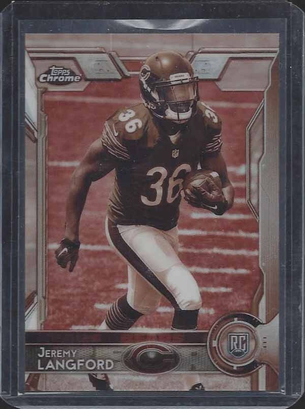 JEREMY LANGFORD 2015 TOPPS CHROME ROOKIE SEPIA REFRACTOR RC #D 96/99