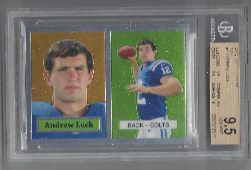 ANDREW LUCK 2012 TOPPS CHROME 1957 INDIANAPOLIS COLTS RC #2 BGS 9.5 GEM MINT