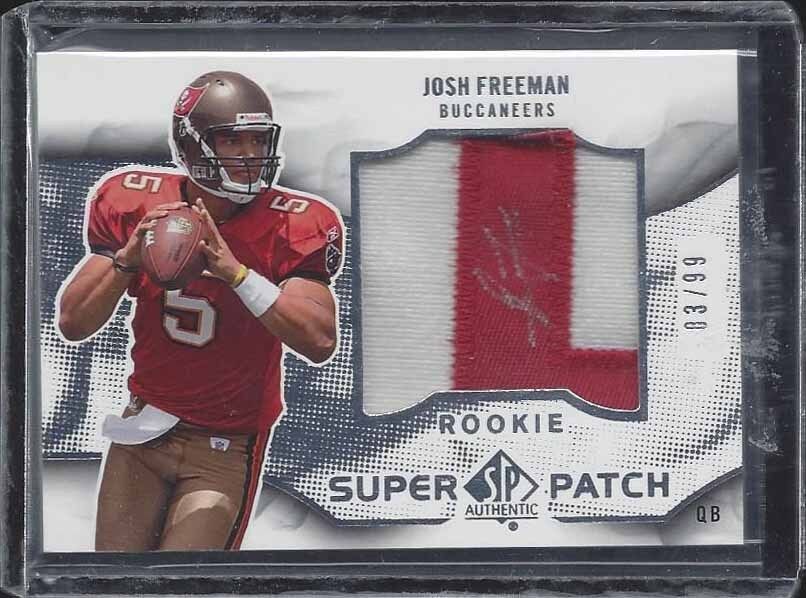 JOSH FREEMAN 2009 SP AUTHENTIC SUPER PATCH RPA JUMBO ON PATCH AUTO RC #D 83/99