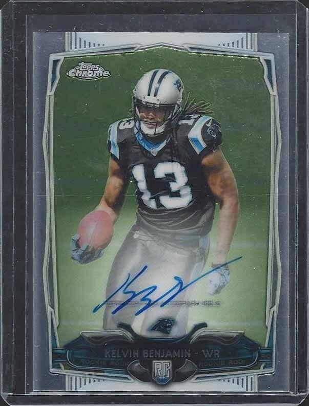 KELVIN BENJAMIN 2015 TOPPS CHROME ON CARD ROOKIE AUTO RC #124