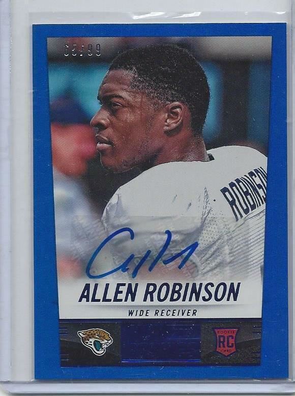 ALLEN ROBINSON 2014 SCORE HOT ROOKIES BLUE JAGUARS ROOKIE AUTO RC #D 65/99