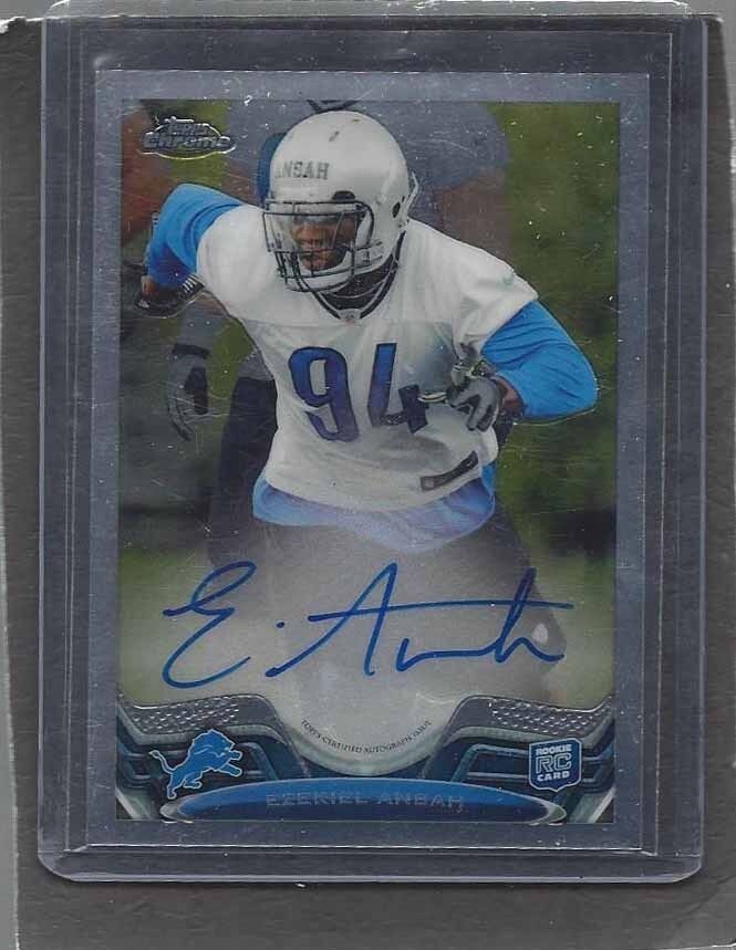 EZEKIEL ANSAH 2013 TOPPS CHROME LIONS ON CARD ROOKIE AUTO RC #D 485/600