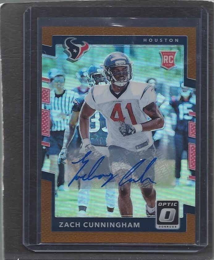 ZACH CUNNINGHAM 2017 PANINI DONRUSS OPTIC BRONZE HOLO TEXANS ROOKIE RC #103