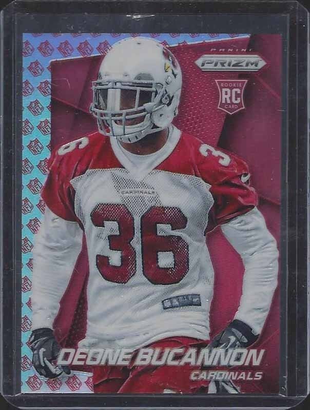 DEONE BUCANNON 2014 PANINI PRIZM RED NFL LOGO SHIELD PRIZMS ROOKIE RC #D 37/75