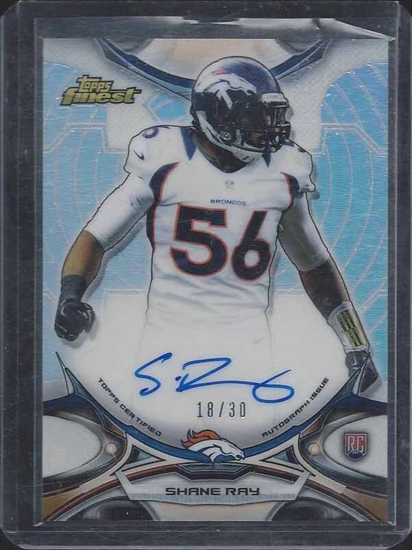 SHANE RAY 2015 TOPPS FINEST REFRACTOR CASE HIT ON CARD ROOKIE AUTO RC #D 18/30