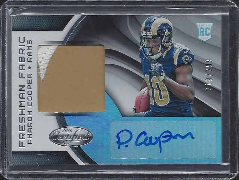 PHAROH COOPER 2016 CERTIFIED FRESHMAN FABRIC 2 COLOR PATCH AUTO RC #D 219/299