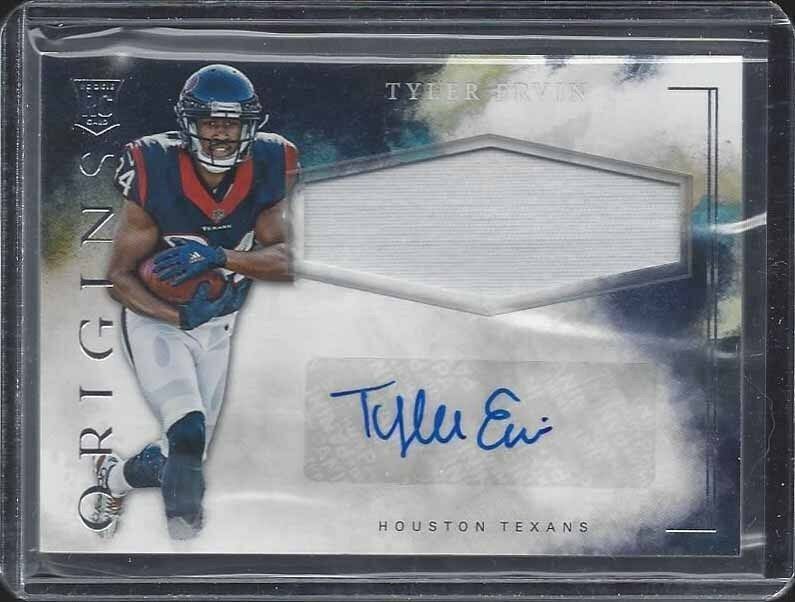 TYLER ERVIN 2016 PANINI ORIGINS RPA TEXANS ROOKIE PATCH AUTO RC