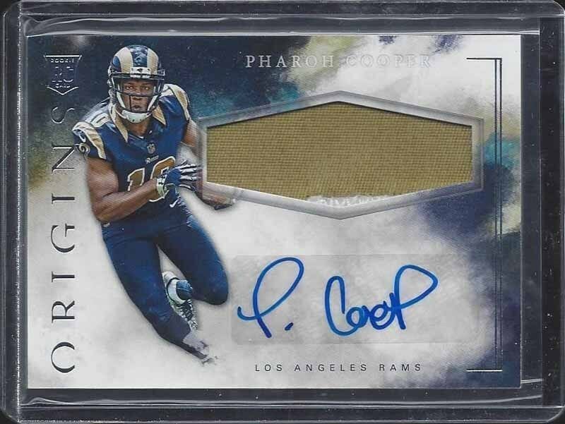 PHAROH COOPER 2016 PANINI ORIGINS RPA ROOKIE RAMS PATCH AUTO RC